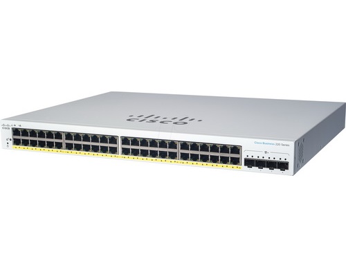 [CBS220-24P-4X-EU] Cisco Business 220 24-port GE PoE+, 4x10G SFP+ Smart Switch