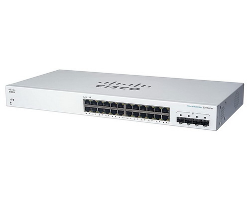 [CBS220-24T-4X-EU] Cisco Business 220 24-port GE, 2x10G SFP+ Smart Switch