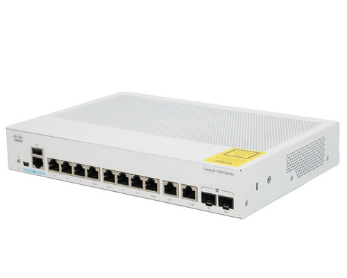 [C1000-8T-E-2G-L] Cisco Catalyst 1000 8-port GE, 2x1G SFP Switch with external PS