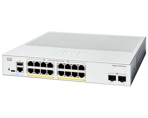 [C1300-16FP-2G] Cisco Catalyst 1300 16-port GE, Full PoE, 2x1G SFP Switch