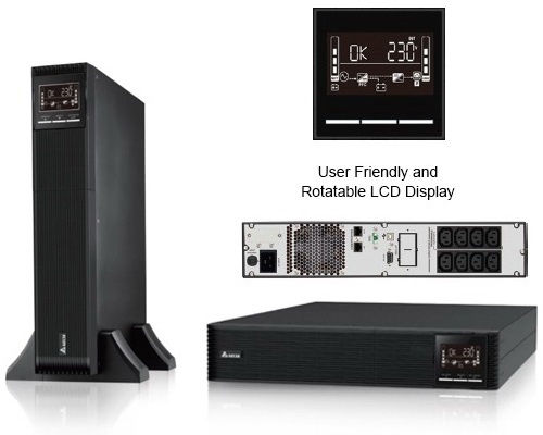 Delta MX-2K 2000VA / 1800W line-interactive UPS Rack/Tower Configuration