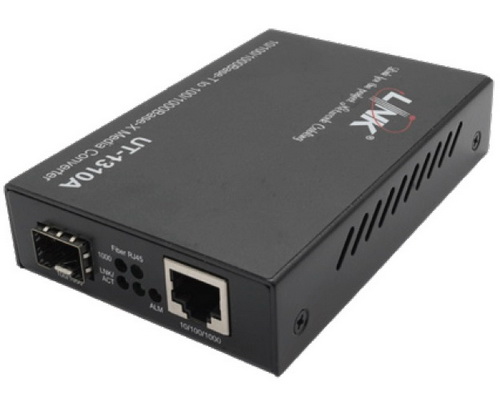 [UT-1310A] Link 10/100/1000Mbps ‎Enhance Converter SFP Slot w/AC Adapter