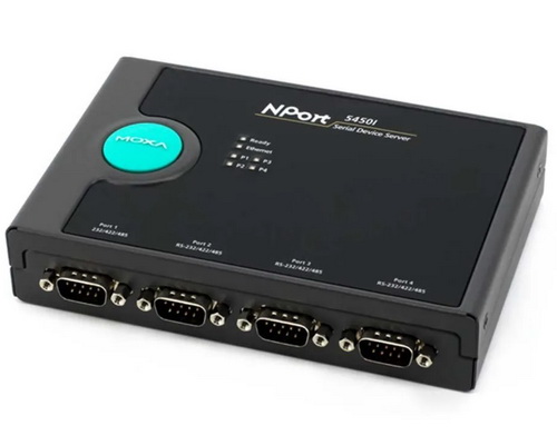 Moxa NPort 5450I 4-port RS-232/422/485 device server with 2 kV isolation protection