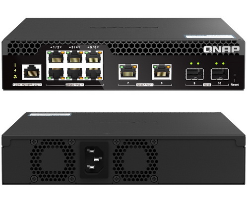 QNAP QSW-M2106PR-2S2T 6x 2.5GbE POE + 2x 10GbE POE + 2x 10GbE SFP+ Managed Switch