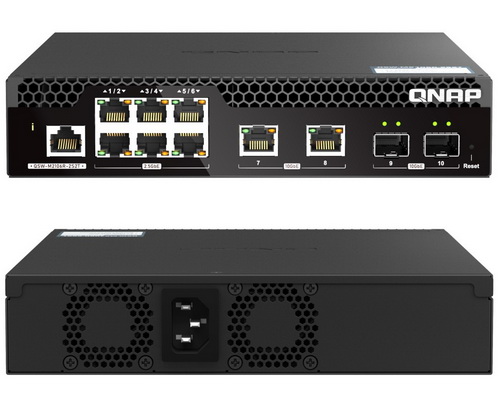 QNAP QSW-M2106R-2S2T 6x 2.5GbE + 2x 10GbE + 2x 10GbE SFP+ Managed Switch