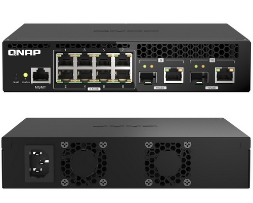 QNAP QSW-M2108R-2C 8-Port 2.5 Gigabit + 2-Port 10GbE SFP+/RJ45 combo Web Managed Switch