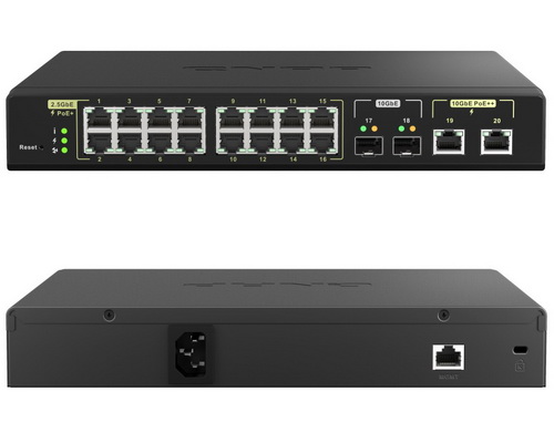 QNAP QSW-M2116P-2T2S 16x 2.5GbE POE + 2x 10GbE POE + 2x 10GbE SFP+ Managed Switch