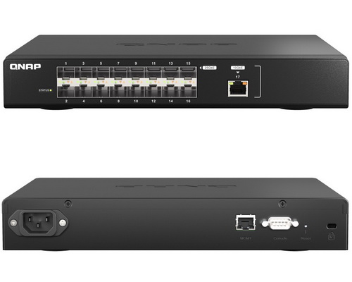 QNAP QSW-M5216-1T 16-Port 25GbE SFP28 + 1x 10GbE NBASE-T Managed Switch