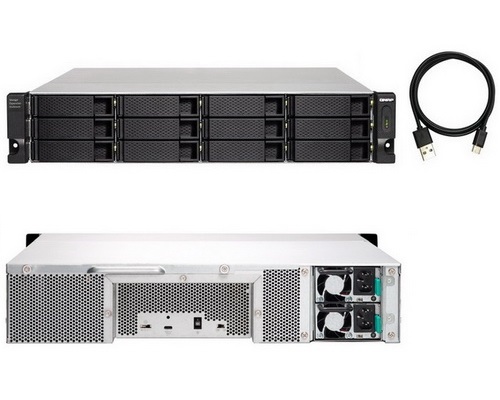 QNAP TL-R1200C-RP 12-Bay Rackmount USB 3.2 Gen 2 Type-C high-capacity JBOD storage enclosure with redundant power