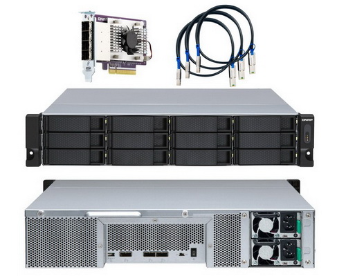 QNAP TL-R1200S-RP 12-Bay Rackmount SATA 6Gbps JBOD storage enclosure with redundant power